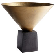 Bronze Black Antique Brass Trumpet Vase Aluminum