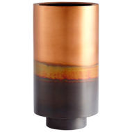 Ombre Gold Copper Charcoal Thick Walled Aluminum Modern Cylinder Round