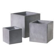 Newport Compact Square Concrete Cube Planter Collection