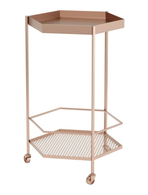 Hexagon Gold Bar Cart