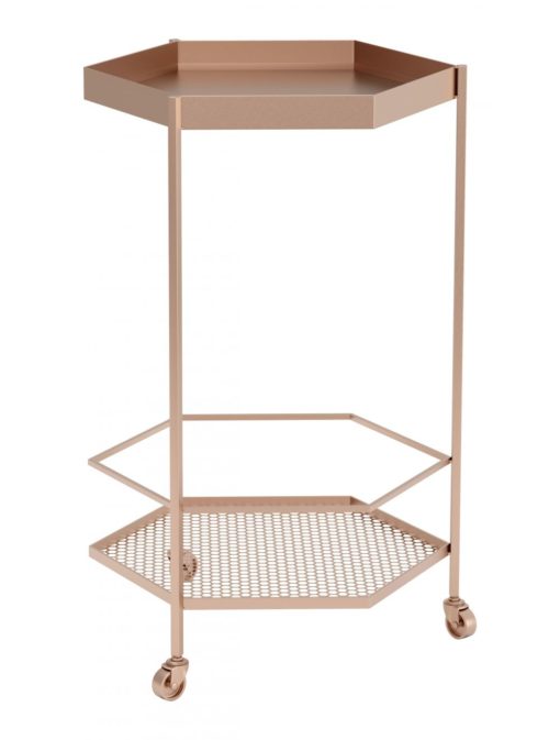 Hexagon Gold Bar Cart