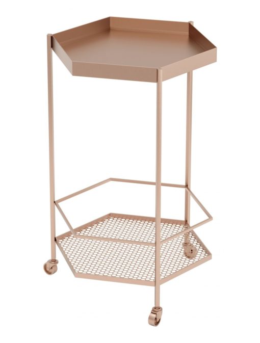 Hexagon Gold Bar Cart