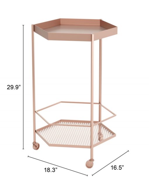 Hexagon Bar Cart Dimensions