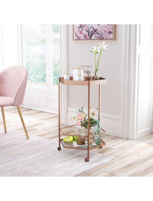 Hexagon Gold Bar Cart