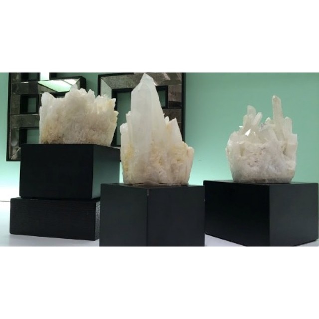 Spotted! Quartz Crystal Table Sculptures