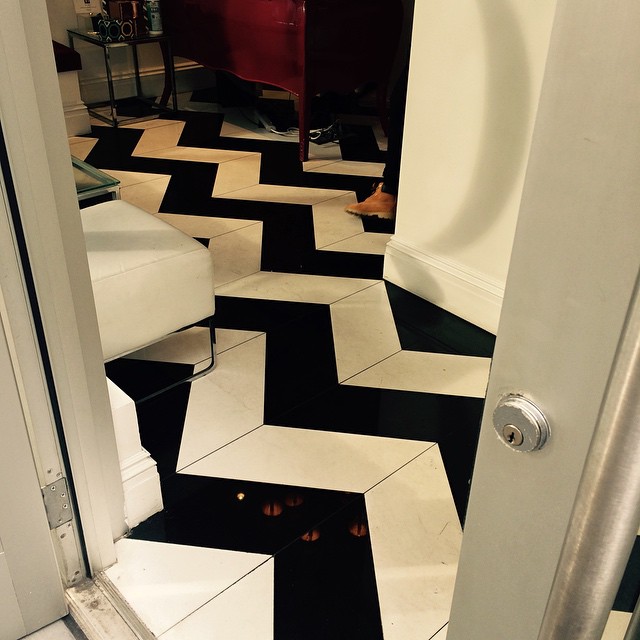Glam Done Right: Bold Chevron Bathroom