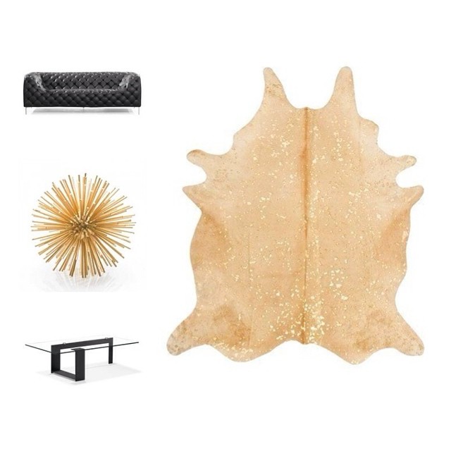 From the Table to the Floor: Metallic Accents