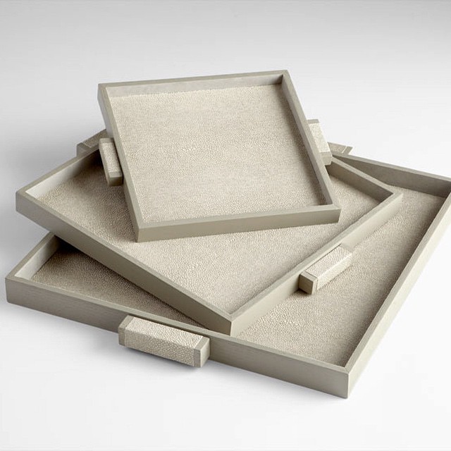 New To Moss Manor: Shagreen Leather Trays
