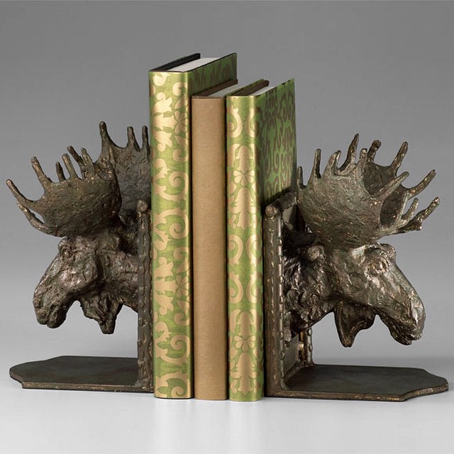 Literary Hunter: Moose Head Bookends