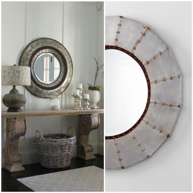 Foyer Favorite: Steel Wheel Mirror
