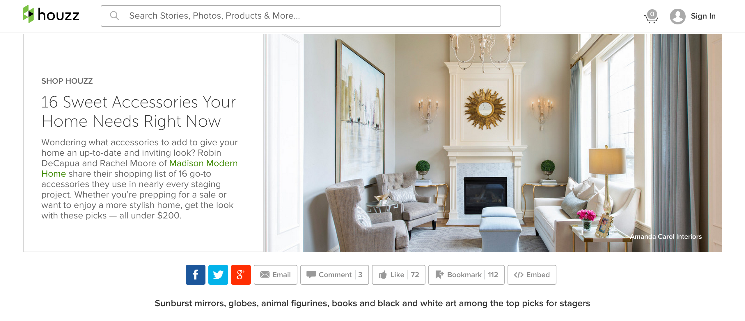 Featured on Houzz: 16 Must Have Accessories