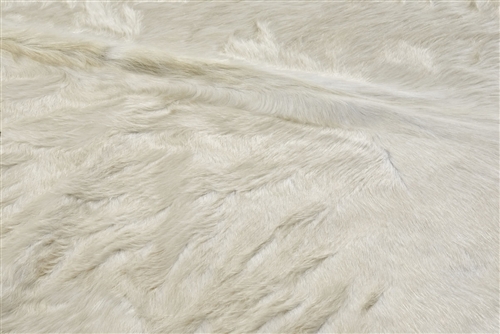 Long Hair Ivory Cowhide with Beige & Yellow Undertones - Discontinued - Image 2