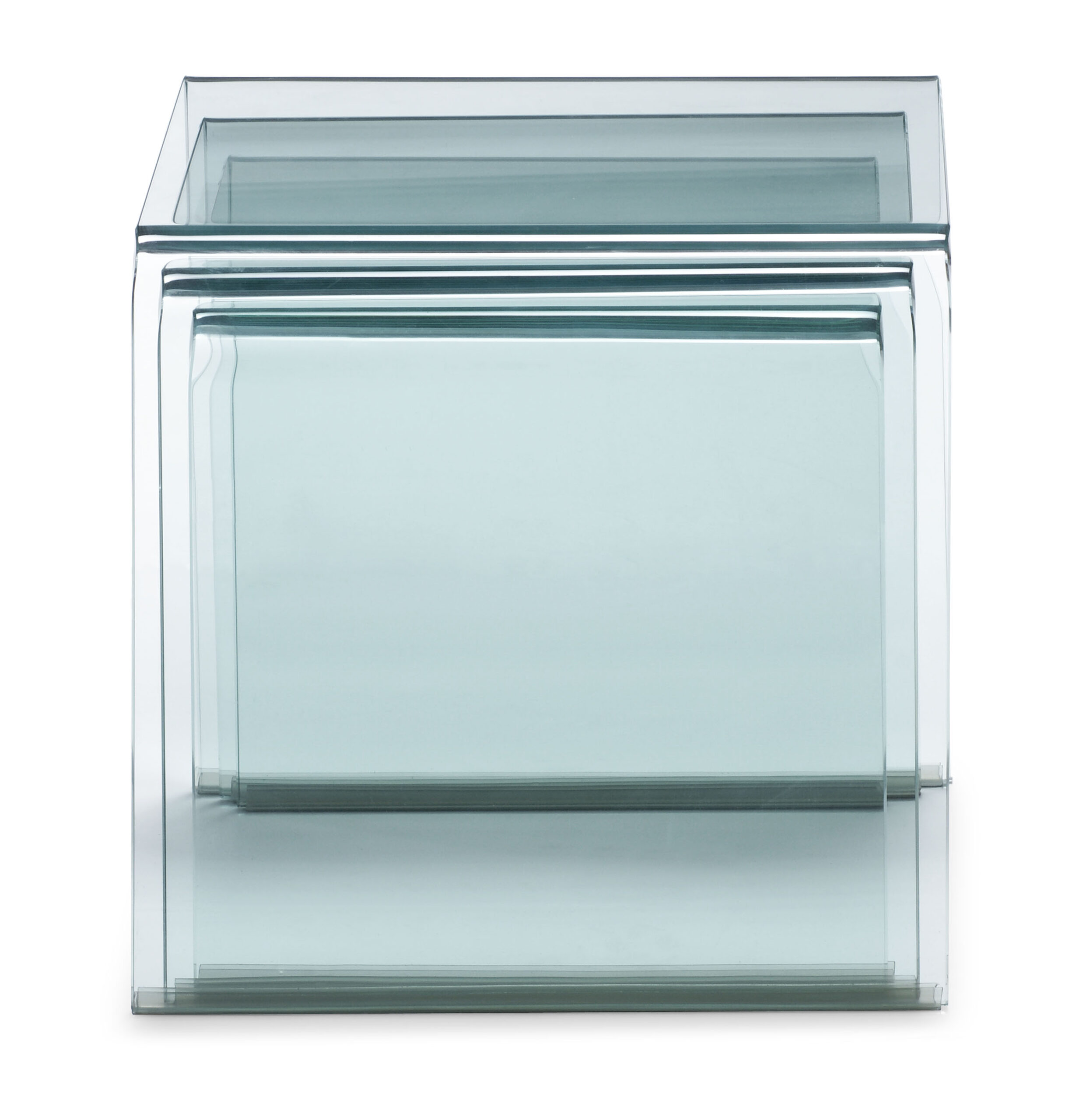 Bent Glass Nesting Tables, Set of Three - Discontinued - Image 5
