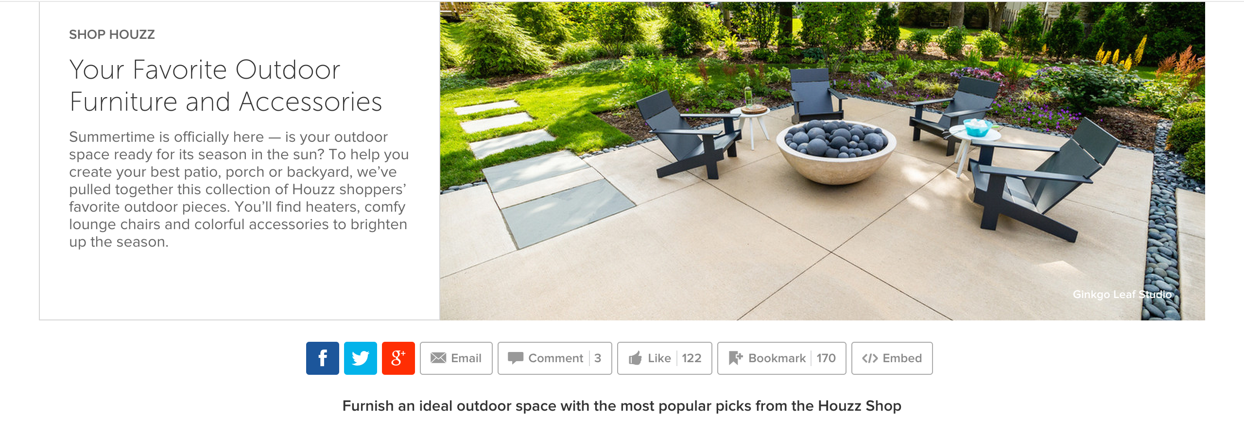Featured on Houzz: Your Favorite Outdoor Furniture and Accessories