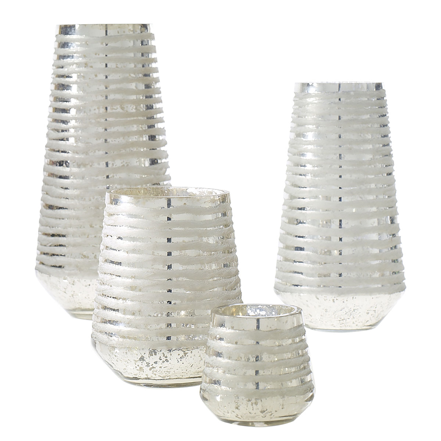 Allure Silver Mercury Glass Vase Collection