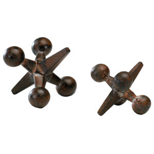 Antique Rust Jack Table Sculptures
