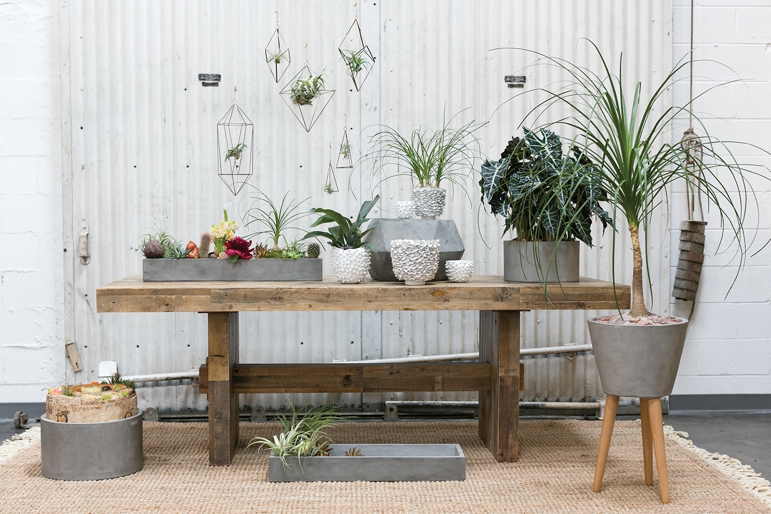Aspect Faceted Concrete Pedestal, Set of Two - Discontinued - Image 2