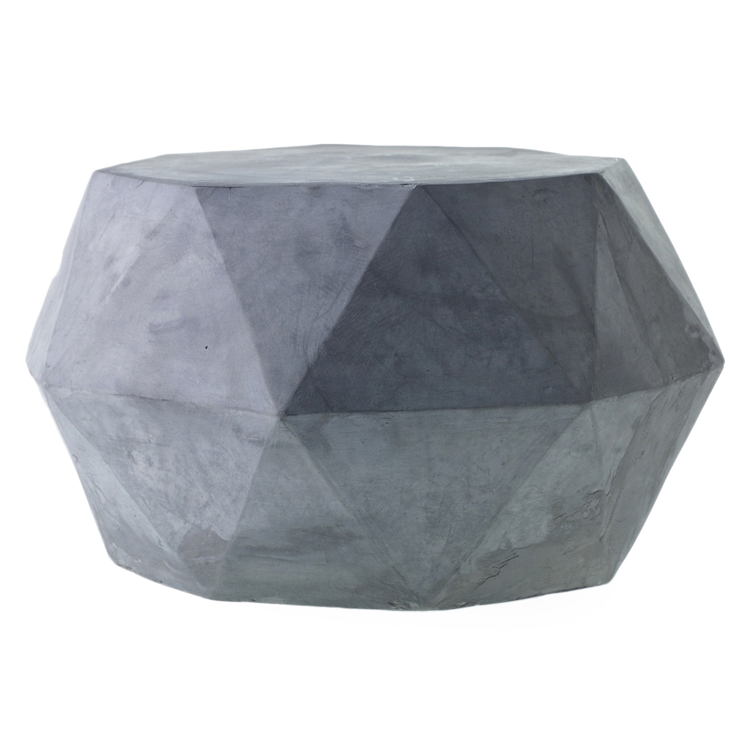 Aspect Faceted Concrete Pedestal, Set of Two - Discontinued