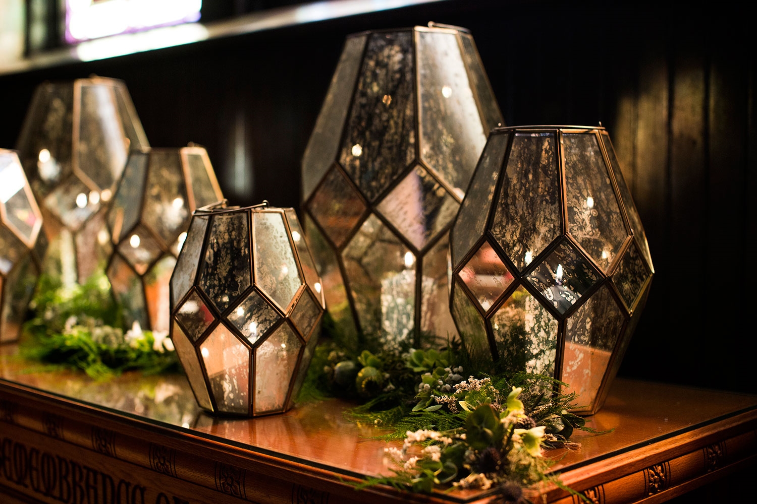 Audrey Mercury Glass Candle Lantern Collection - Image 6