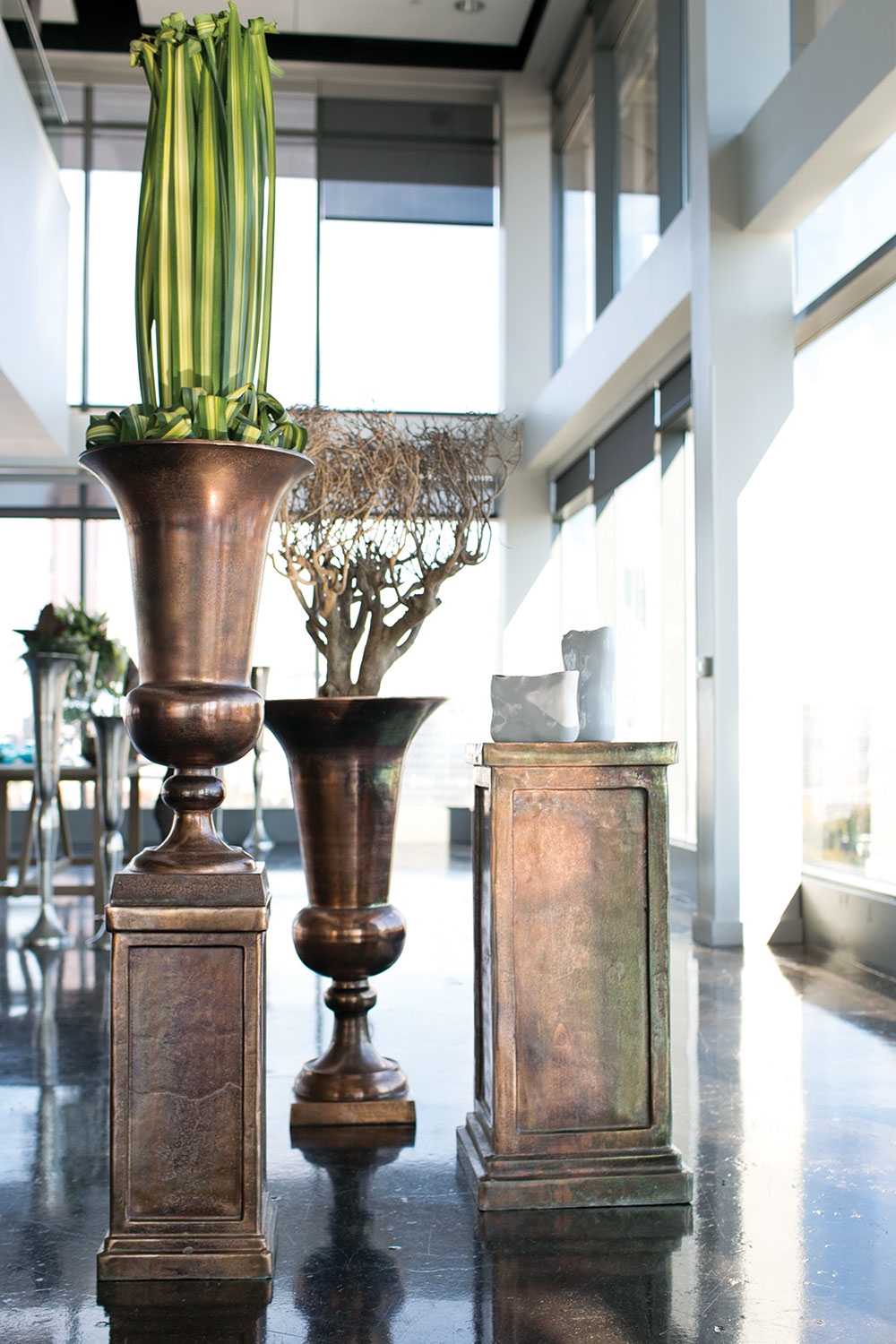 Austere Oversized Metal Urn - Image 5