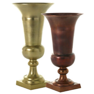Austere Oversized Metal Urn