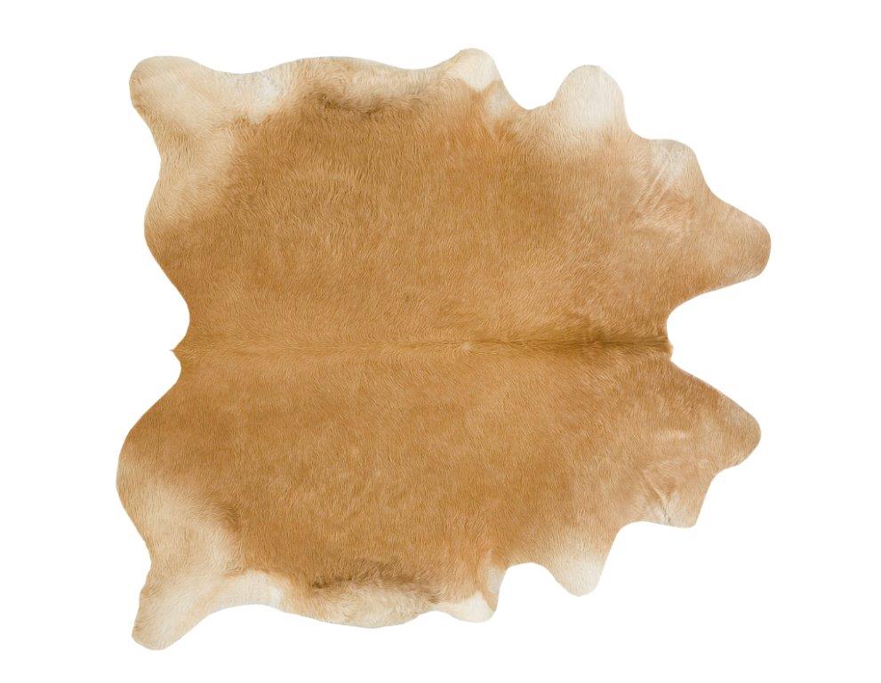 Beige Natural Long Hair Cowhide
