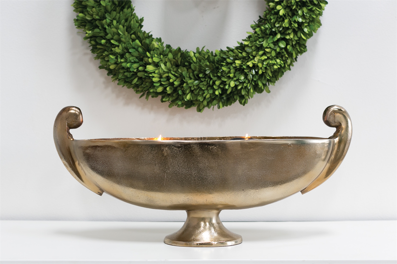 Bentley Gold Brass Display Urn Bowl Centerpiece Mantle Display