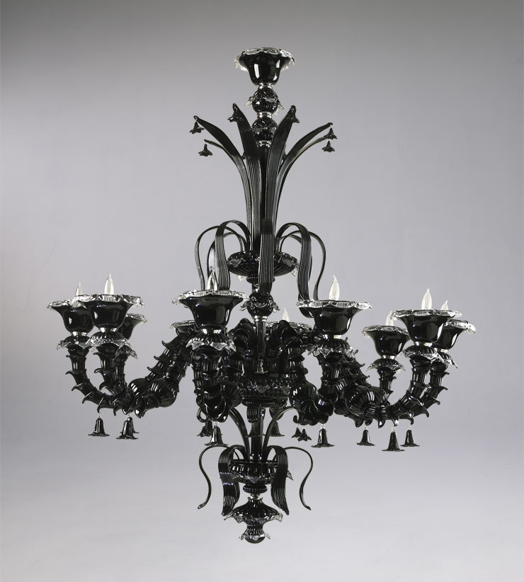 Gisele Black Glass Chandelier - Discontinued