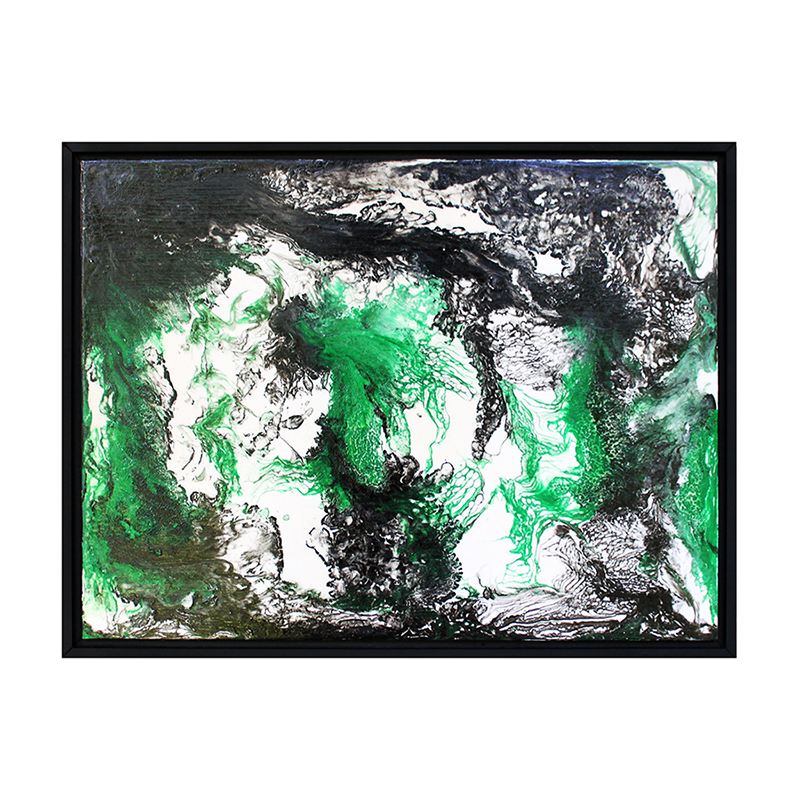 Emerald Triptych: Untitled Modern Abstract Art I - Sold