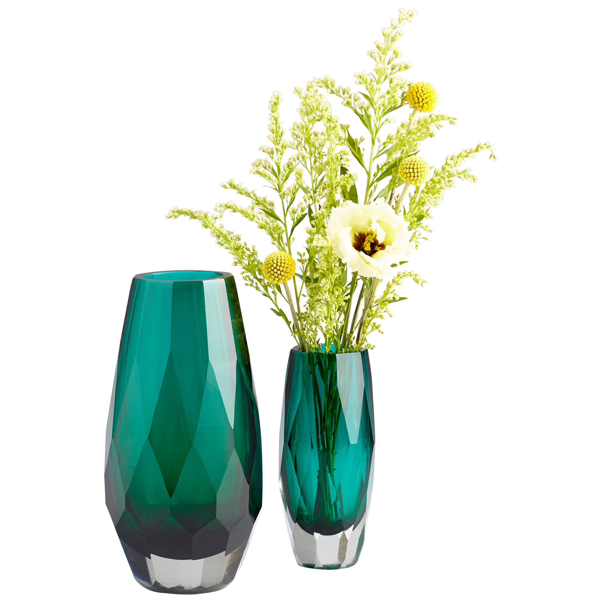 Emerald Faceted Bud Vase Collection - Discontinued