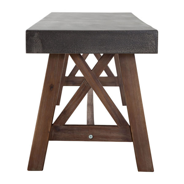 Ford Cement and Natural Wood Dining Bench - Discontinued - Image 3