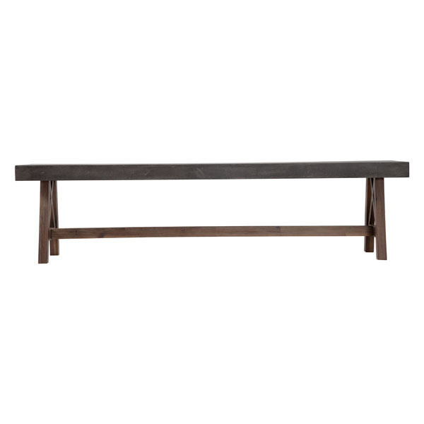 Ford Cement and Natural Wood Dining Bench - Discontinued - Image 5