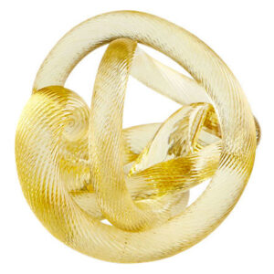 Fuse Gold Glass Knot Sculpture