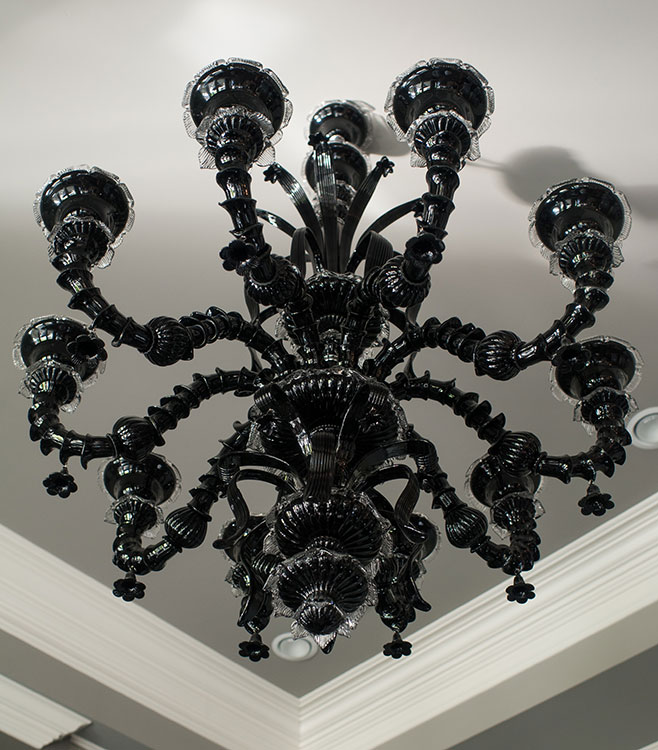 Gisele Black Glass Chandelier - Discontinued - Image 5