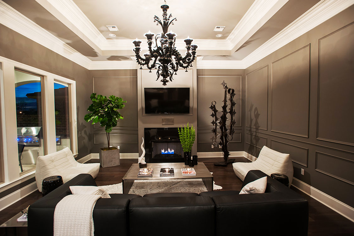 Gisele Black Glass Chandelier - Discontinued - Image 4