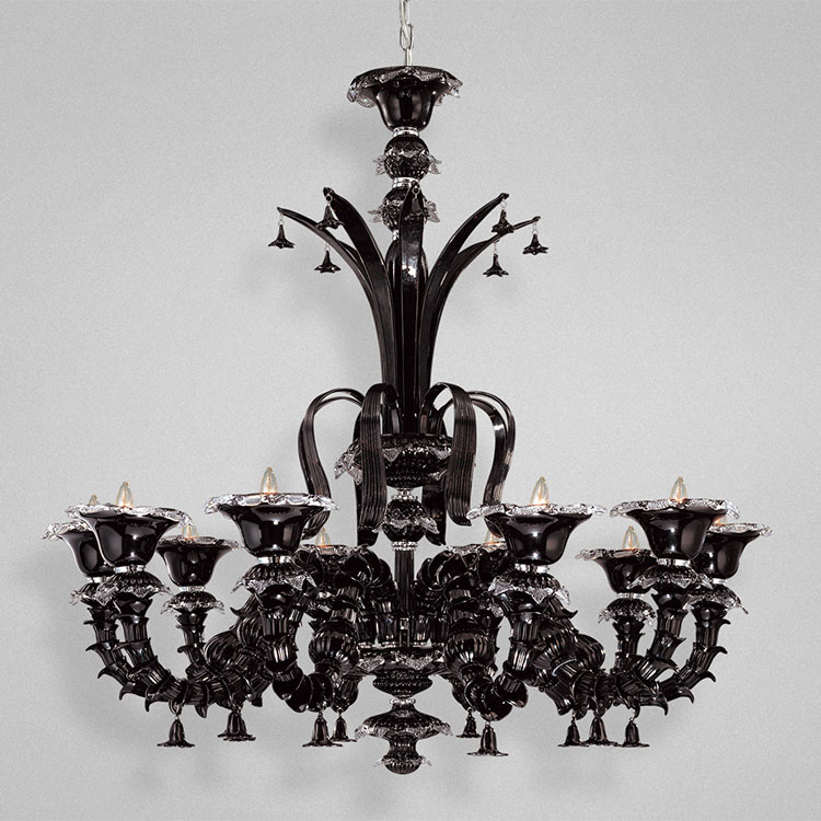 Gisele Black Glass Chandelier - Discontinued - Image 6