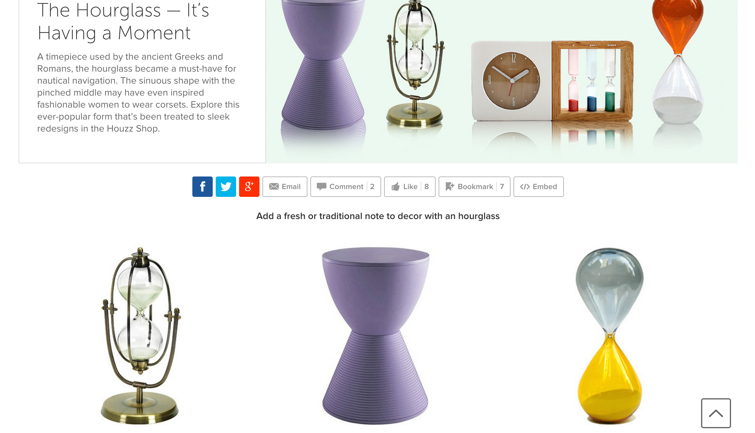 Featured on Houzz! The Hourglass — It’s Having a Moment