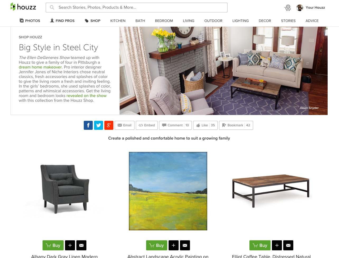 Featured on Ellen: Houzz Dream Home Makeover