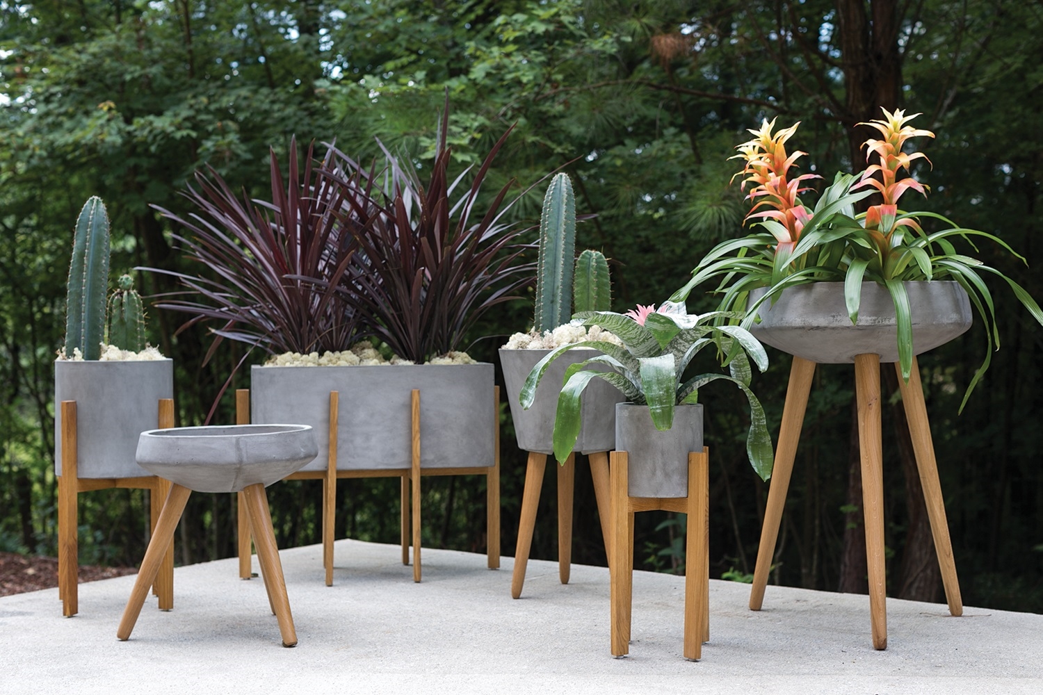 Jacobsen Mid Century Footed Concrete Planter