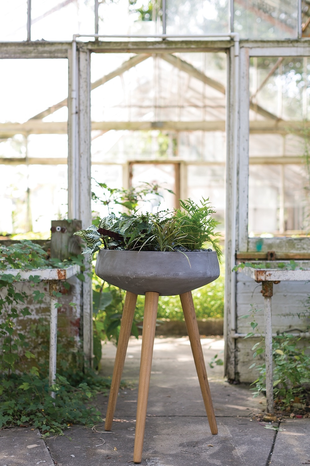 Jacobsen Mid Century Footed Concrete Planter