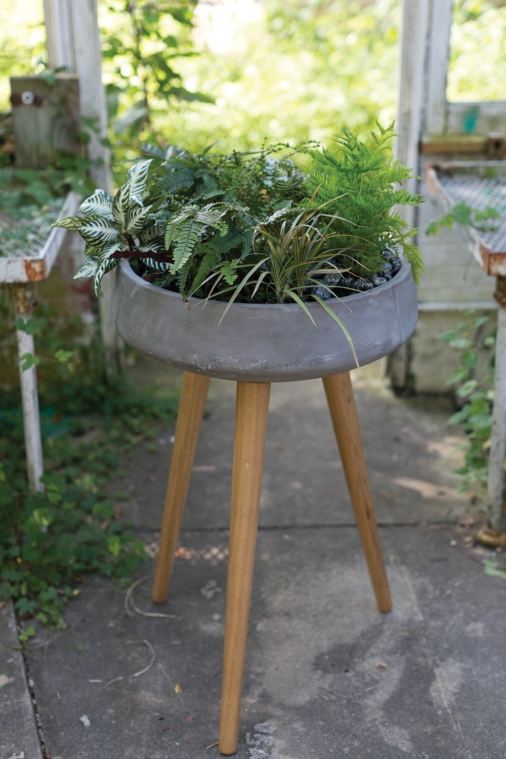 Jacobsen Mid Century Footed Concrete Planter