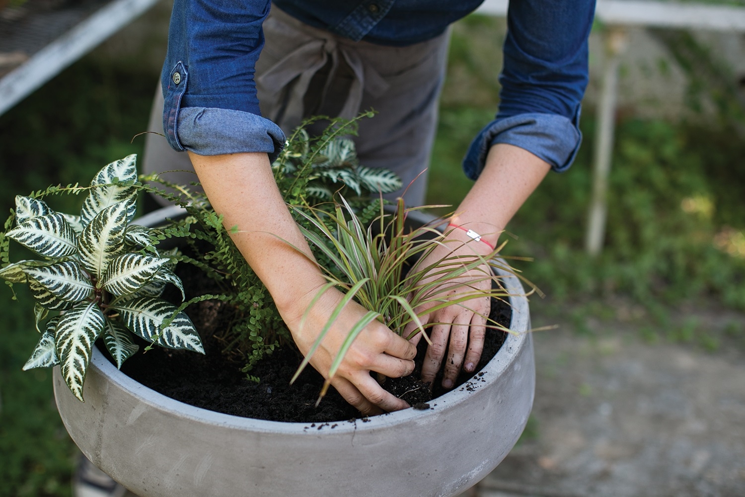 Jacobsen Mid Century Footed Concrete Planter