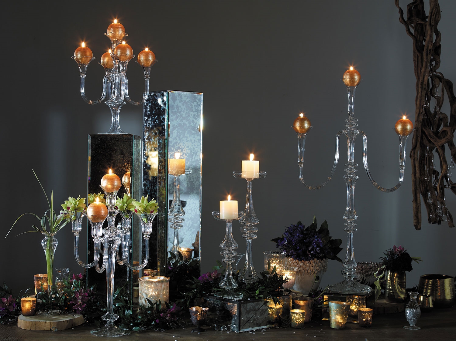 Leopold Glass Candle Holder and Candelabra Collection - Discontinued - Image 2