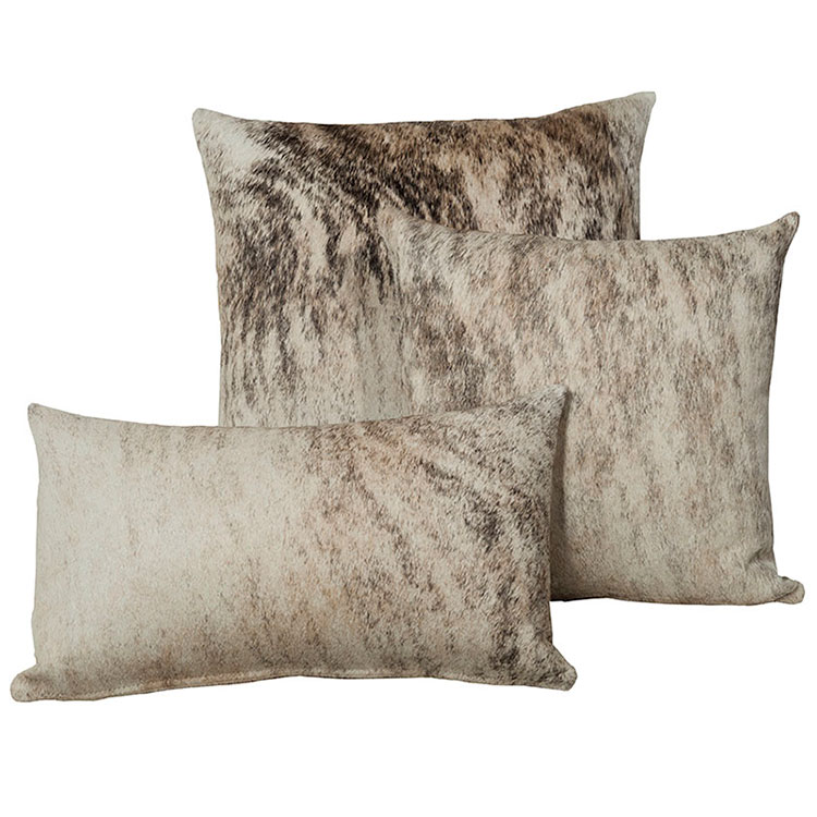 Light Brindle Birch Cowhide Pillows