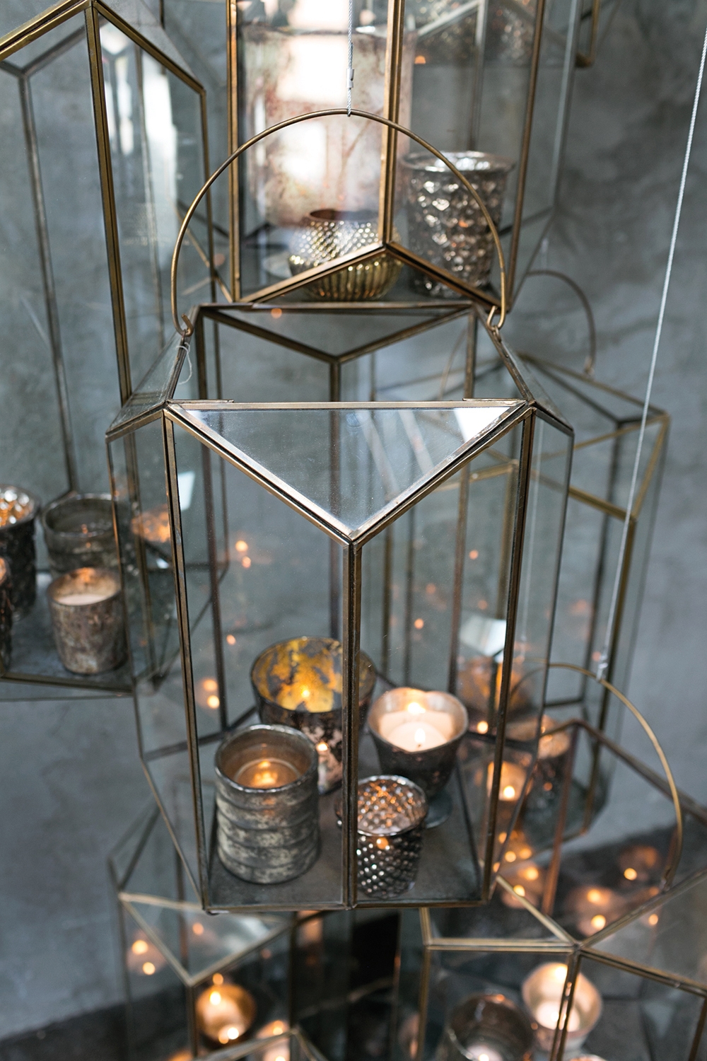 Maxwell Faceted Candle Lantern, Set of Two - Discontinued - Image 5