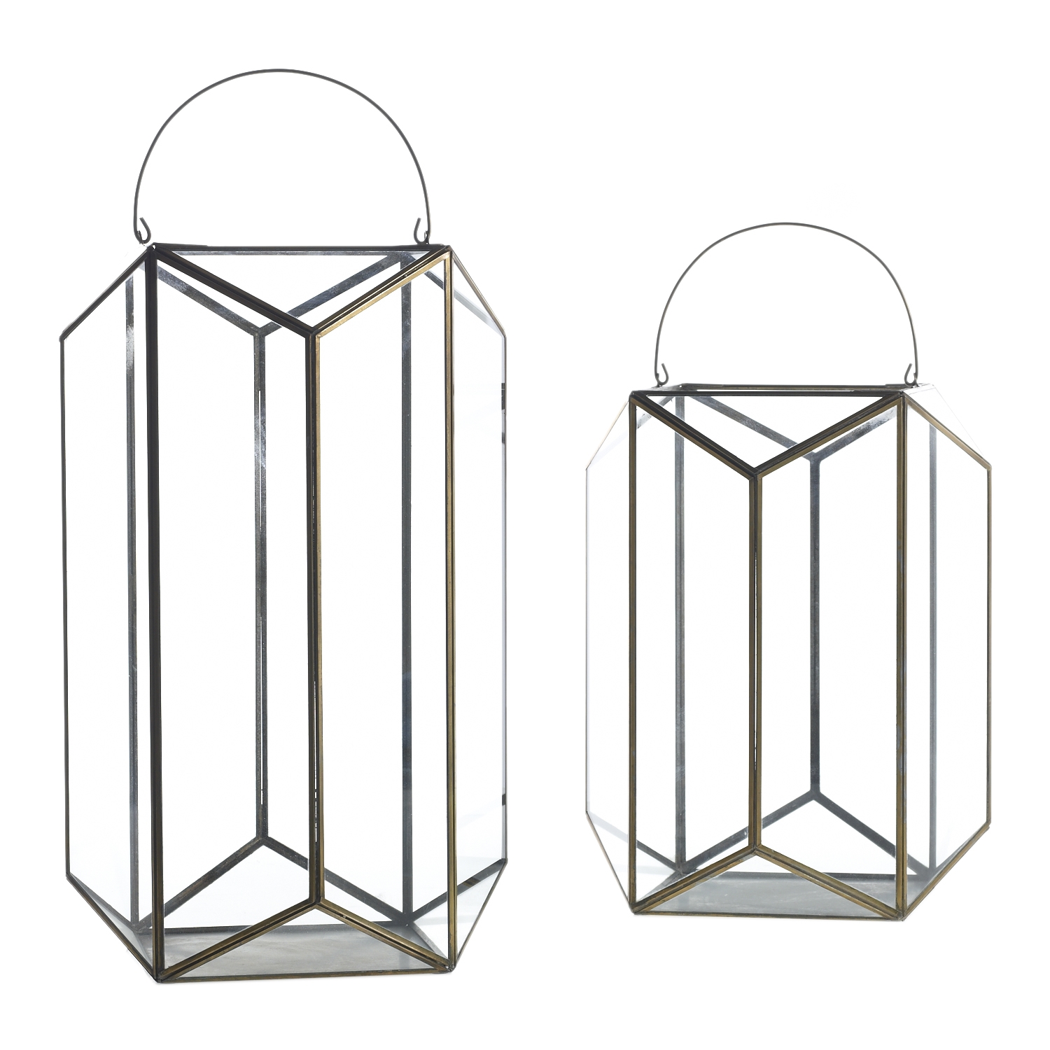 Maxwell Faceted Candle Lantern, Set of Two - Discontinued