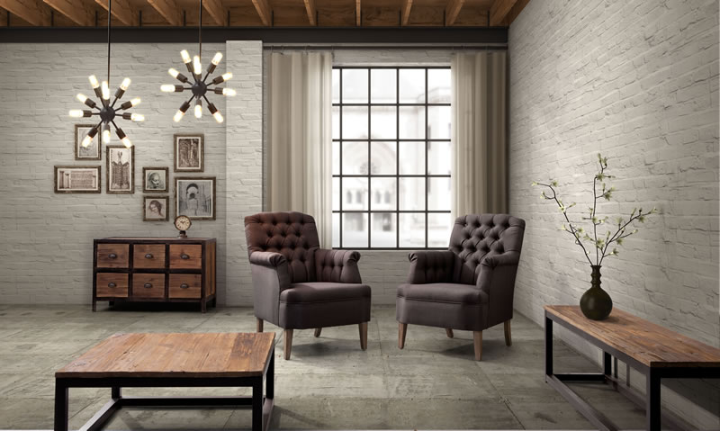 Tufted Linen Armchair - Discontinued - Image 2