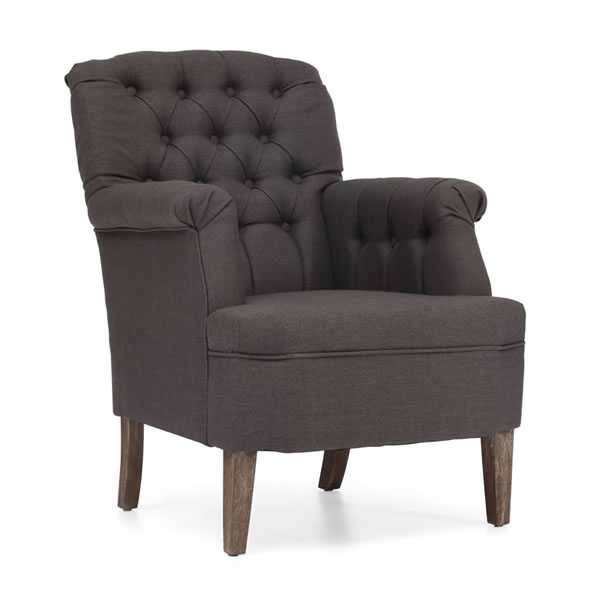 Tufted Linen Armchair - Discontinued - Image 6