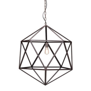 Amethyst Large Metal Angular Chandelier