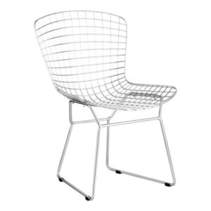 Chrome Wire Dining Chair, Set of Two